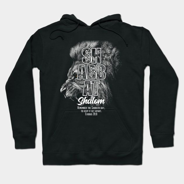 Shabbat Shalom Lion of Yahudah Hoodie by erock